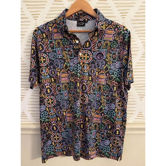 Sunday Swagger Other - Sunday Swagger Men’s Golf Polo “The Gambler” - Size Medium